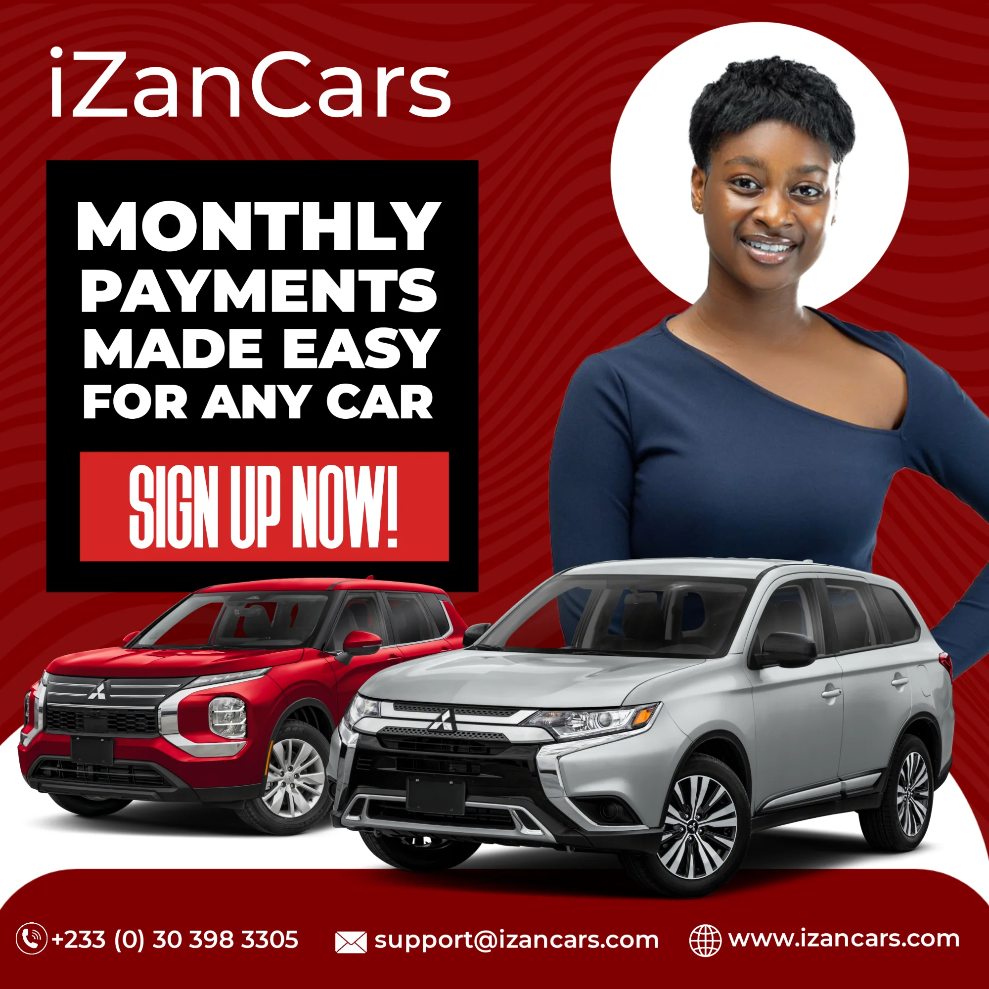 iZan Cars - Red Banner