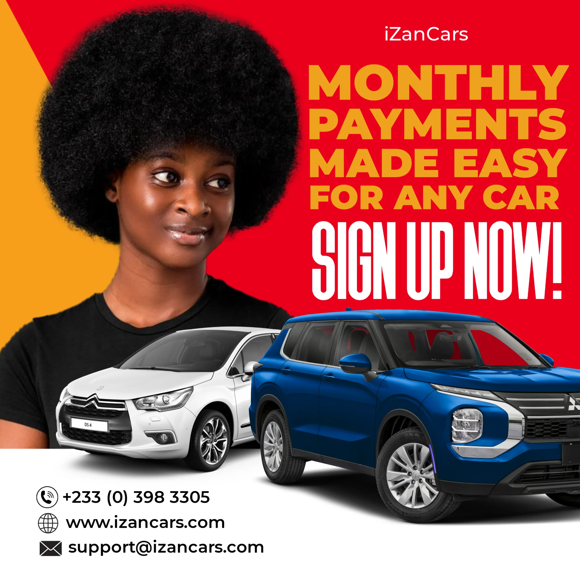 iZan Cars - Orange Banner